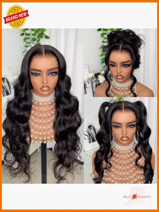 22in 360 Lace Front Wig Human Hair Body Wave Pre Plucked HD Lace Glueless main image 4